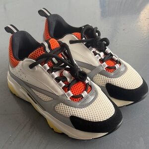 Dior Vibrant Sneakers with Orange and Black Accents